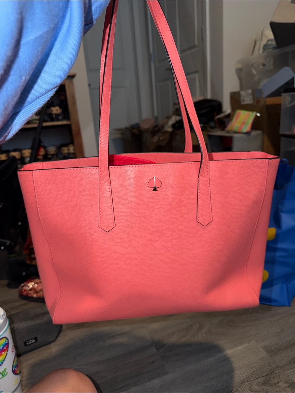Kate Spade Coral Pink Leather Tote